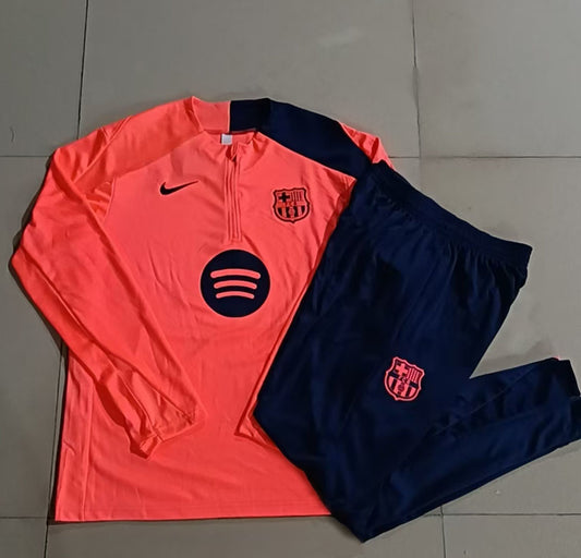 FC Barcelona Tracksuit Set (Half-Zip)